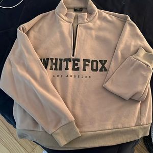White fox quarter zip - varsity style